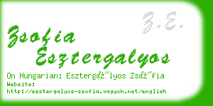 zsofia esztergalyos business card